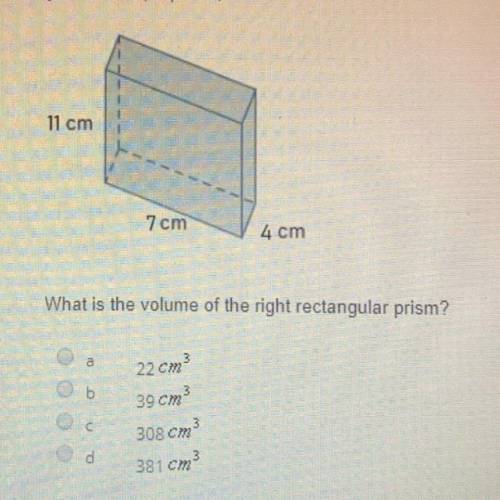 What is the volume of the right rectangular prism?