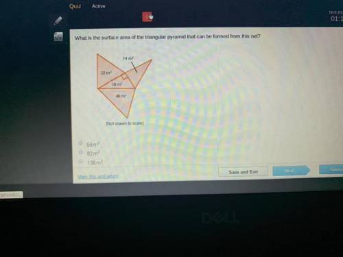 What is the surface area of a triangular pyramid that can be formed from this net?