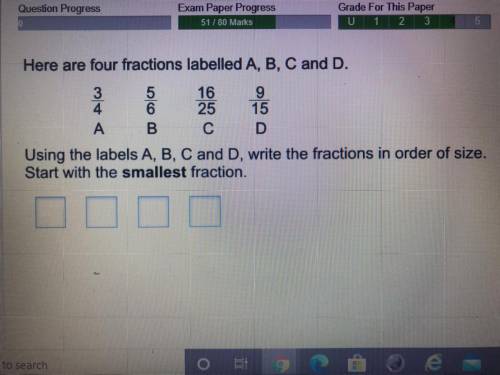 Anyone know the answer? put the fractions in order starting with the smallest.