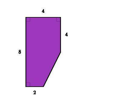 50 pts. Find the area of the shape shown below. (image included)