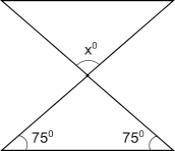 Find the measure of angle x in the figure below a) 15° b) 25° c) 30° d) 60°