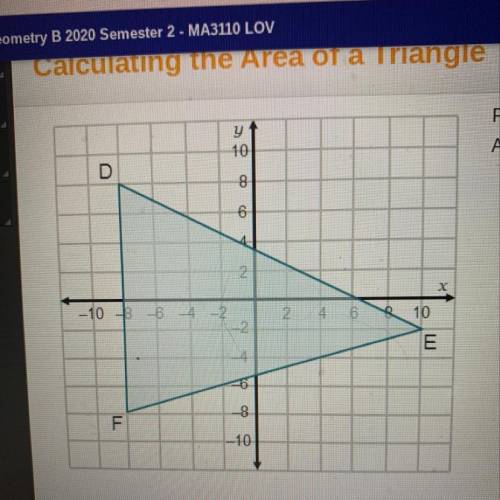 Find the area of triangle DEF