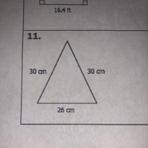 What is the area of 30 cm 30 cm 26 cm of a triangle