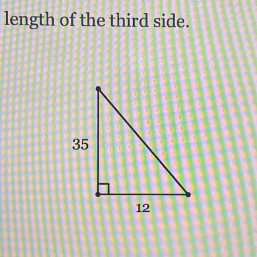 Find the exact length of the third side