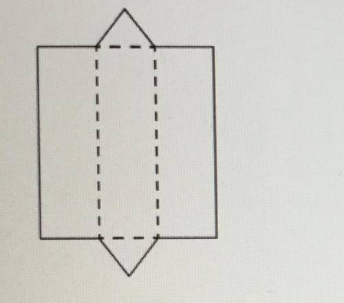 The net below represent a container. What solid figure does it show?  How many vertices does the con