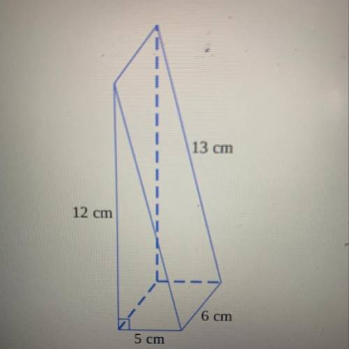 Find the surface area of this triangular prism