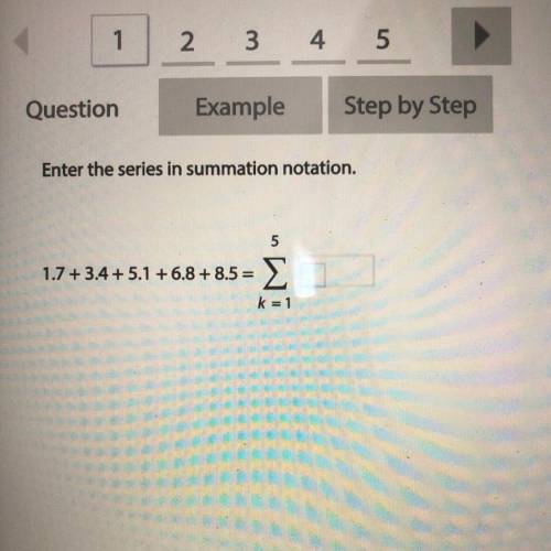 Enter series in summation notation.