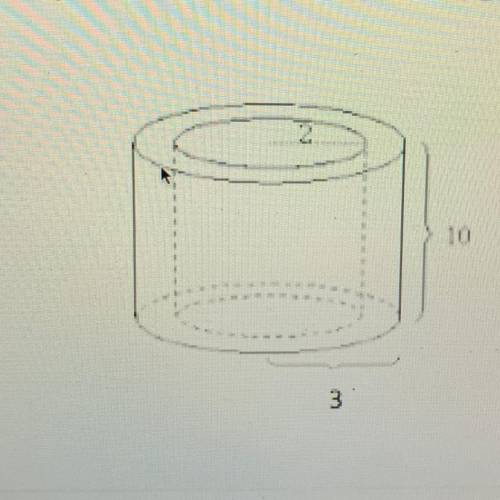Find the volume of the cylinder whose core has been removed