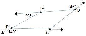What is the measure of angle BCD? A. 25º B. 40º C. 140º D. 155º
