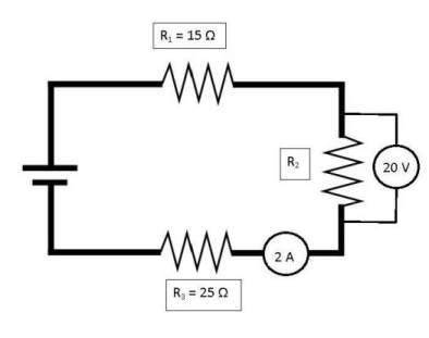 What is the voltage across resistor #3? (must include unit - V) I WILL GIVE BRAINLIEST ANSWER!