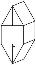 What is the other shape in the composite figure besides the rectangular prism? triangular pyramid sq