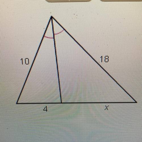 Solve for x a 2.2 b 5.4 c 6.5 d 7.2