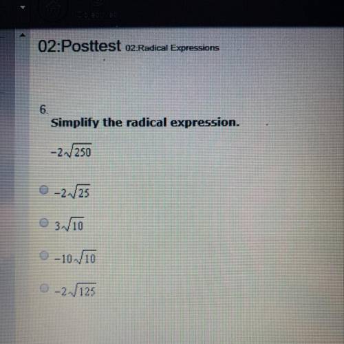 ❗️10 points❗️ Simplify the radical expression. pleassee