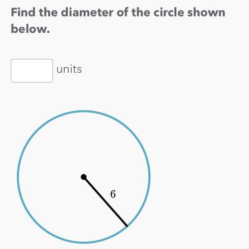 What is the diameter of the circle shown below?