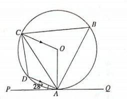 In the diagram above, O is the centre of circle, PAQis the tangent to the circle at A, AD is paralle