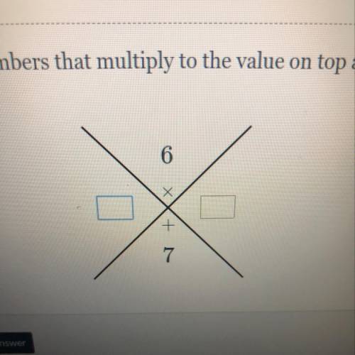 Write two numbers that multiply to the value on top and add to the value on bottom