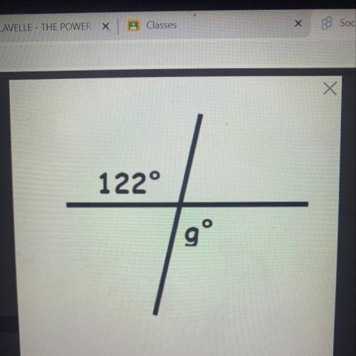 What is the measure of angle g