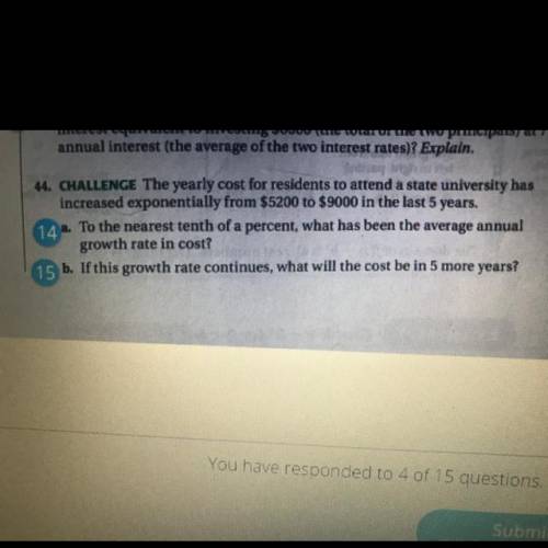 I need to know the answer for 44 a and b