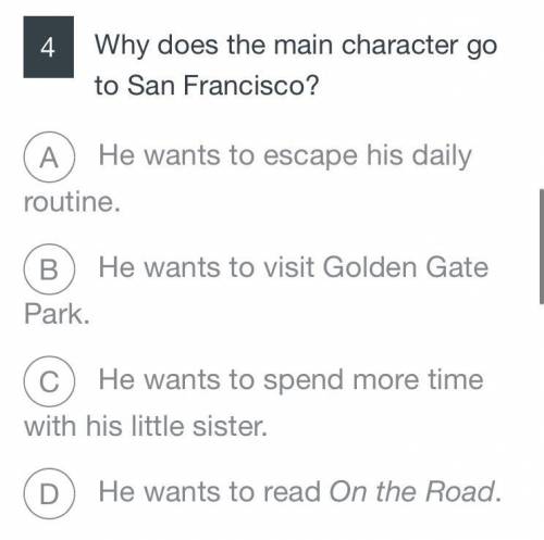 Why does the main character go to San Francisco