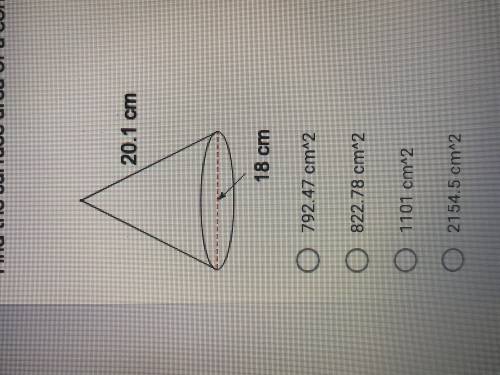Find the surface area of a cone. Round your answer to the nearest hundredth.