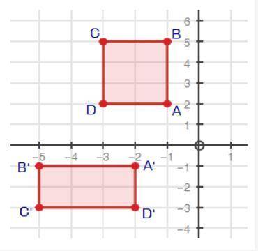 Kim performed a transformation on rectangle ABCD to create rectangle A'B'C'D', as shown in the figur