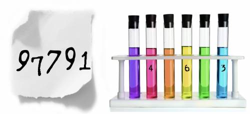 Select the correct order of the chemicals to successfully create the cure. * Purple=P, Red=R, Orange