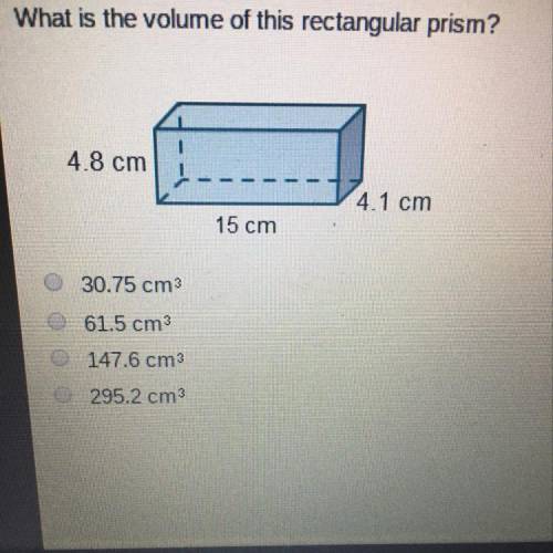 What is the volume of this rectangular prism?(HURRY)