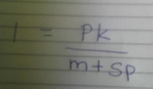 Help guysmake p da subject of the formula