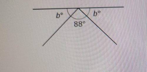 Find the missing angle.Which equation represents the relationship between the angles in the figure?A