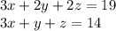 If the equations above are true, which of the following is the value of y + z? (A.) -5 (B.) -4 (C.)