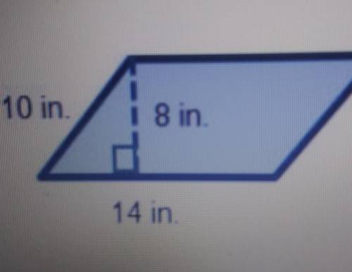 If the height of the parallelogram shown is decreased by 1 inch and the base is decreased by 2 inche