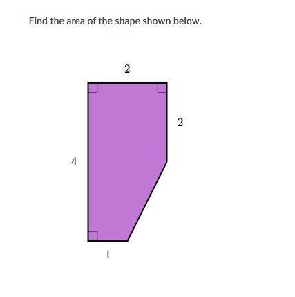 Find the area of this shape below