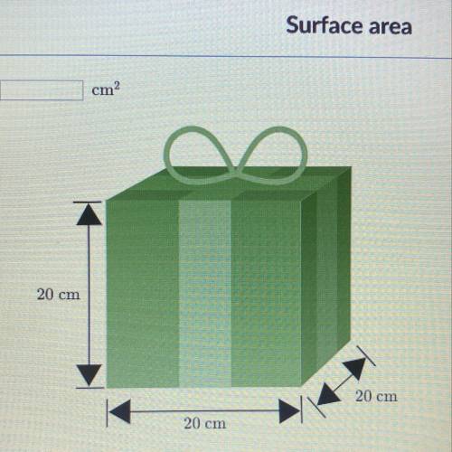 What’s the surface area for this question