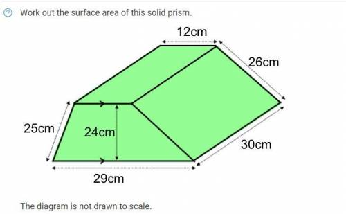 Pls help, MARK BRAINLEST with correct answer. Work out the surface area of this solid prism.