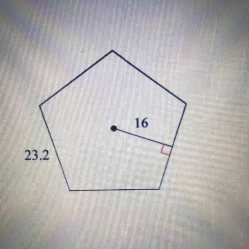 Find the area of the regular polygon. Round to the nearest tenths necessary
