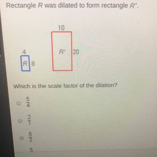 Which is the scale factor of the dilation ?