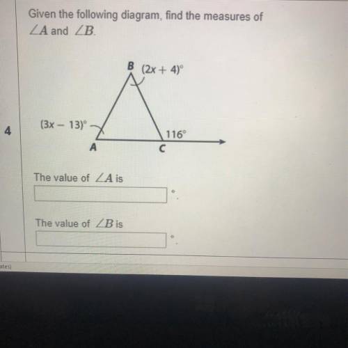 On the diagram i need to fond the following measures of angles. Please help quickly!