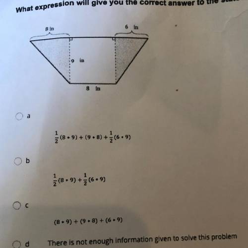 What expression will give you the correct answer to the stated problem?