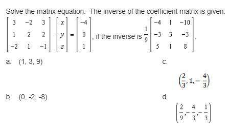 Need help with this math question involving matrices.