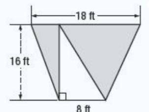 What is the area of the shaded figure?