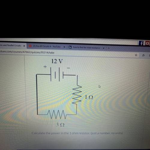 Calculate the power in the 1 ohm resistor. What do I do?