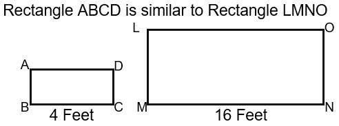 PLEASE HELP Determine the following ratios for Rectangle ABCD:Rectangle LMNO The similarity ratio of