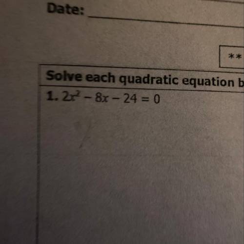 Solve each quadratic by factoring