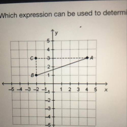 Which expression can be used to determine the length of segment AB?