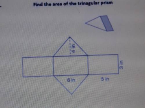 Find the area of the triangular prism