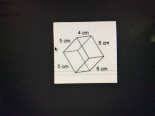 Find the surface area of the rectangular prism below. The formula: SA= 2lw + 2lh + 2wh