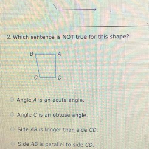 Which sentence is not true for the shape