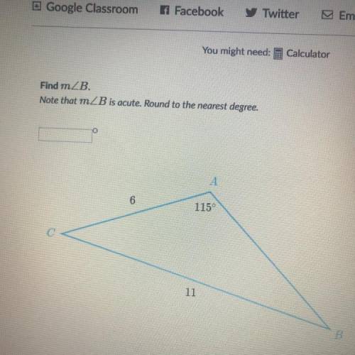 Measure of angle B please help