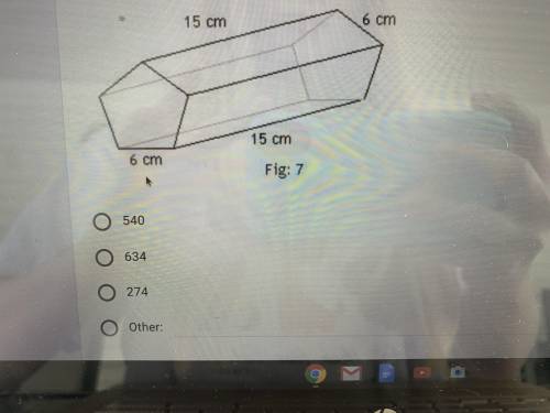Find the surface area of the prism. Use the formula: SA Pw+2B. The Pentagon is regular, meaning all