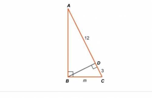 What is the value of m in the figure below? if necessary round your answer to the nearest tenth of t